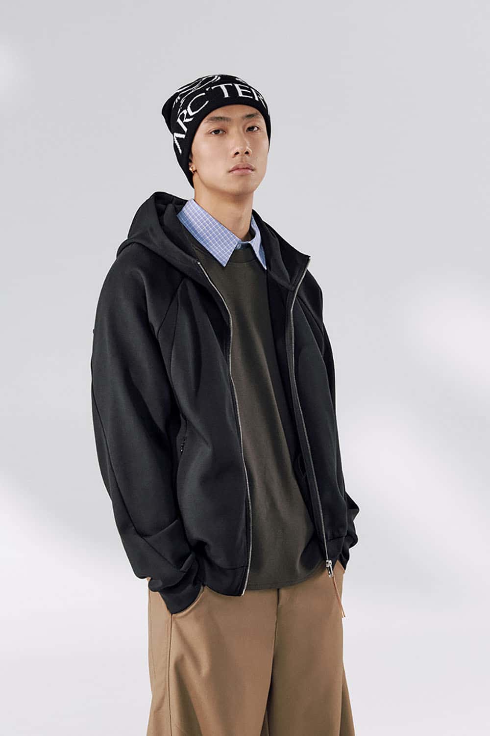 Lycra Jelly Zip-Up Hooded Jacket _ Lightweight Sporty Warmth Hoodie