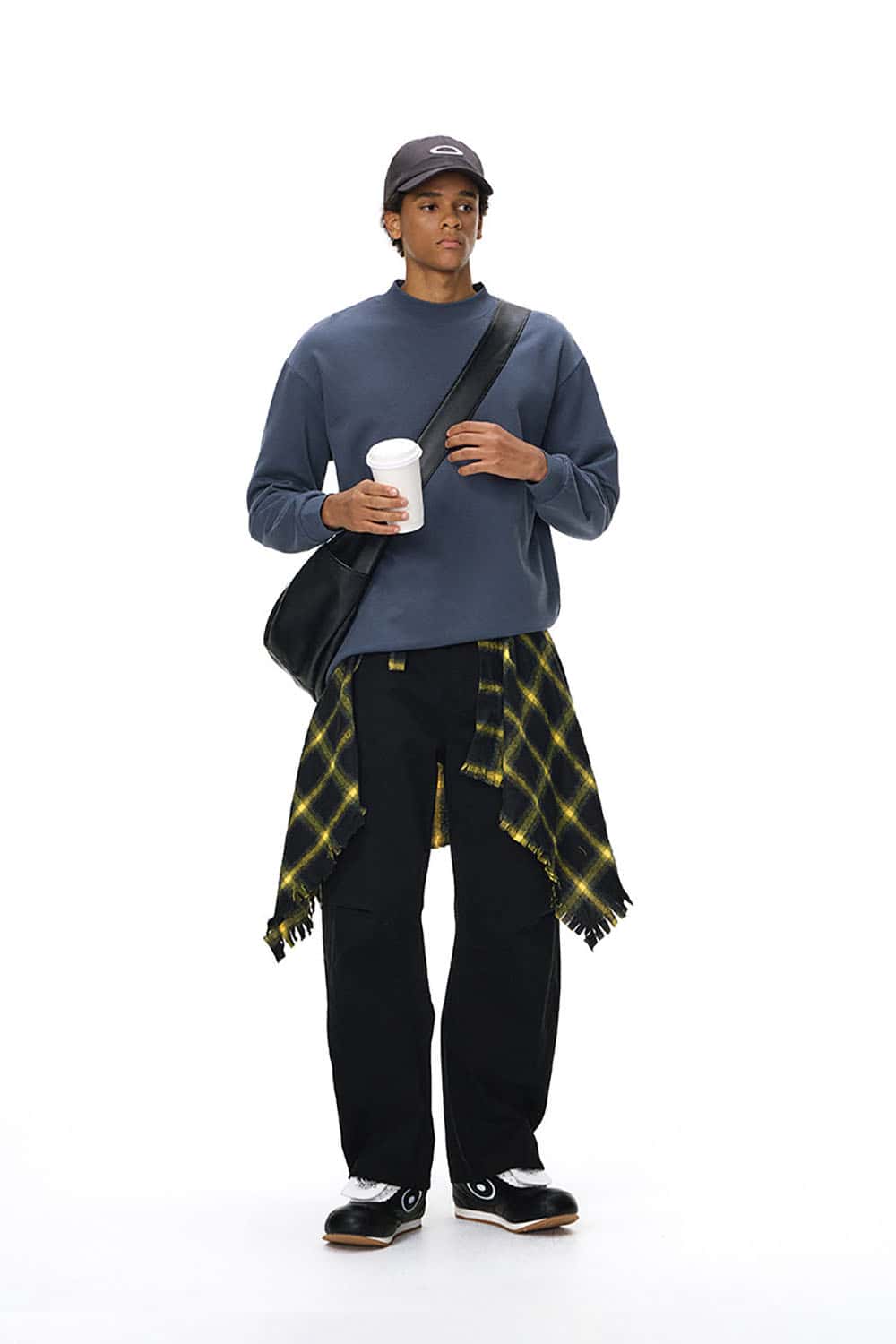 Skin-Feel Double-Faced Mock Neck Sweatshirt _ Antibacterial Outdoor Commuter Base Layer