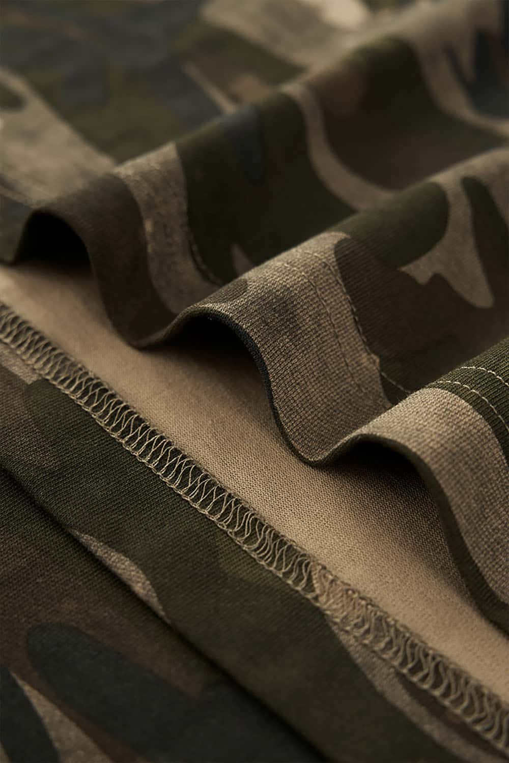 Camo Boxy Long Sleeve T-Shirt _ Outdoor Versatile Crewneck Base Layer