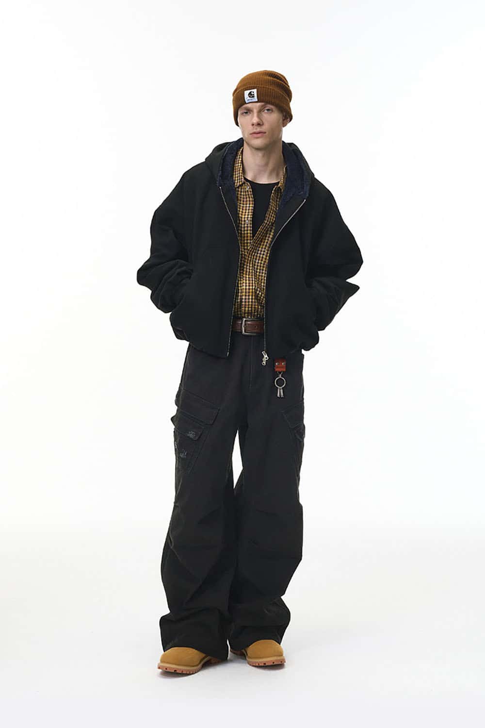Distressed Washed Multi-Pocket Cargo Pants _ Vintage Loose Fit Utility Trousers