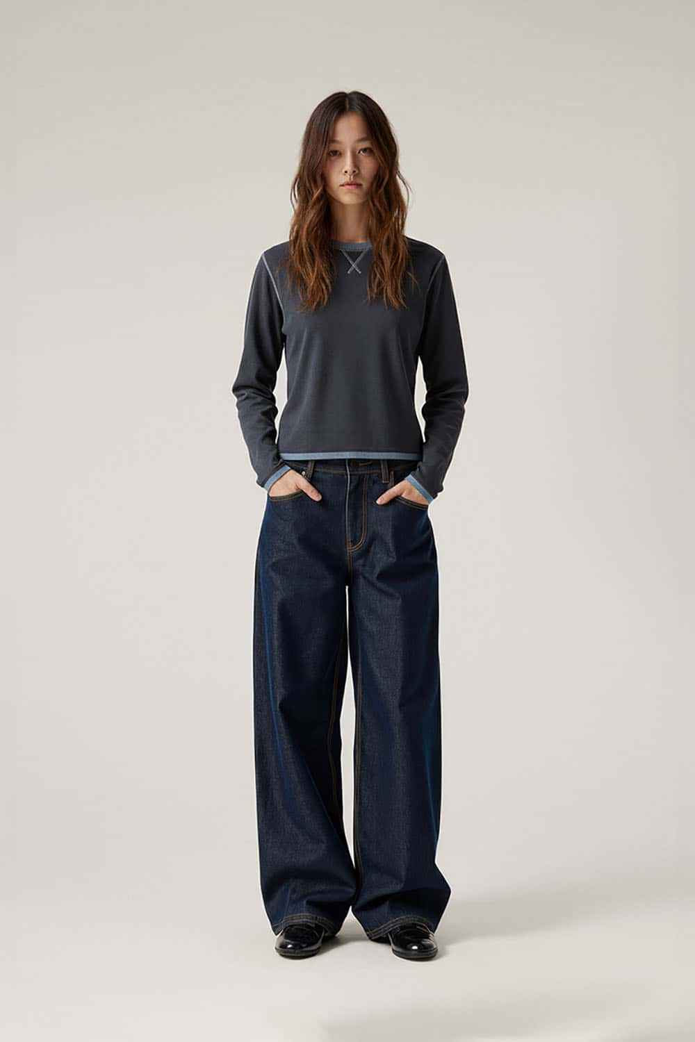 Colorblock Quick-Dry Long Sleeve Tee _ Urban Slim-Fit Athletic Base Layer