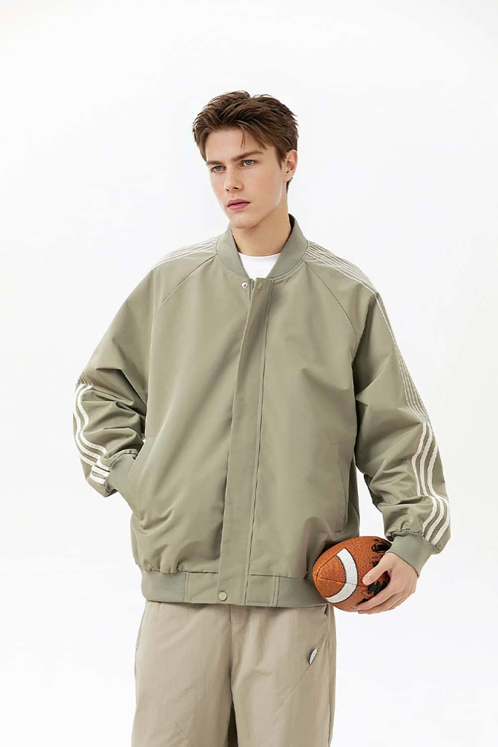 Flight Utility Bomber Jacket _ Functional Baseball Varsity Outerwear