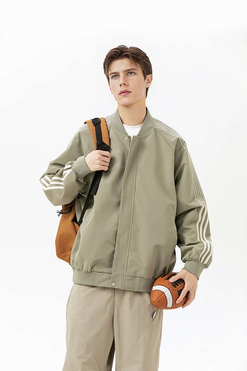 Flight Utility Bomber Jacket _ Functional Baseball Varsity Outerwear