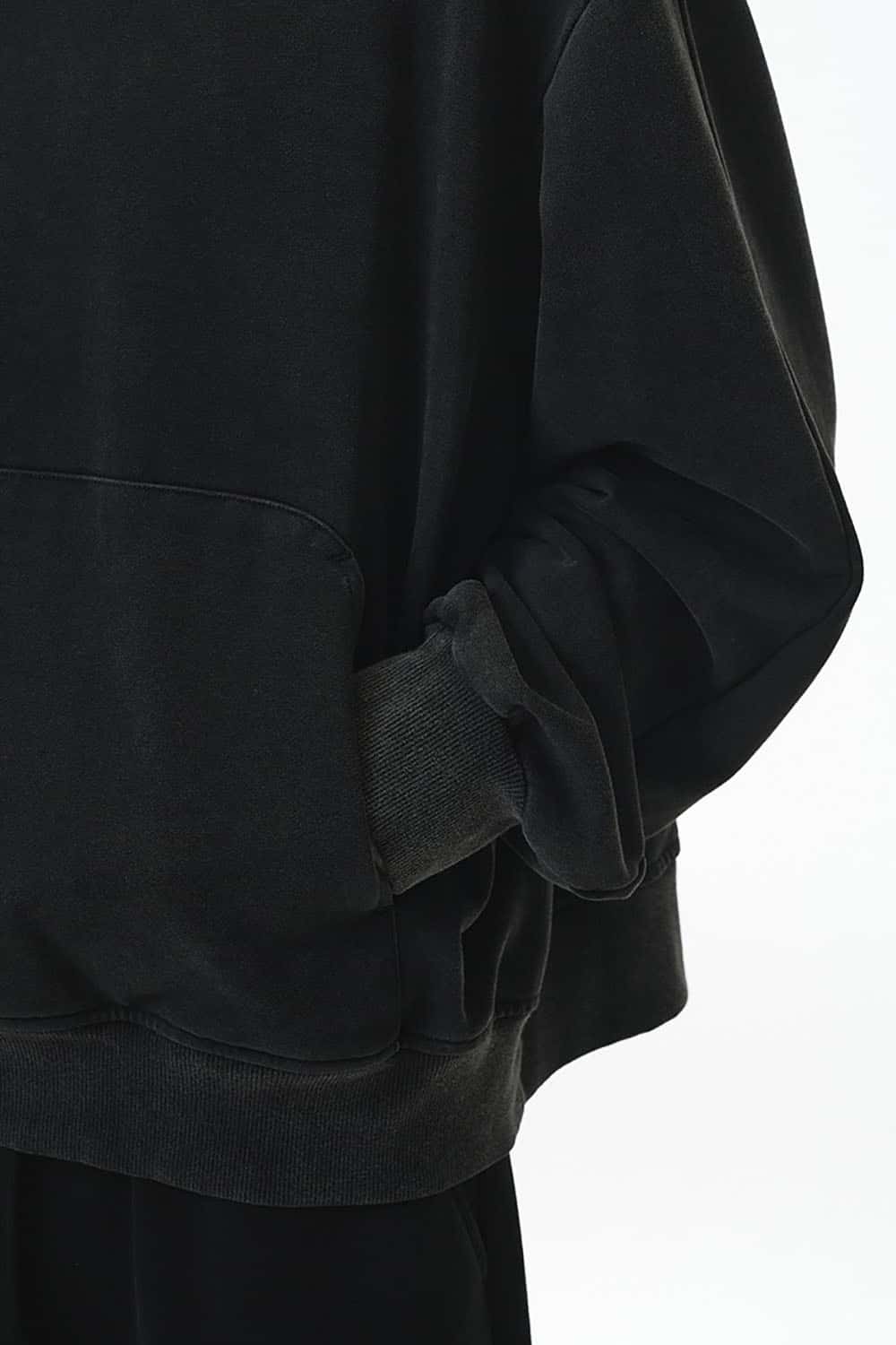 380g Washed Vintage Dragon-Scale Hoodie _ Loose Fit Fleece Pullover