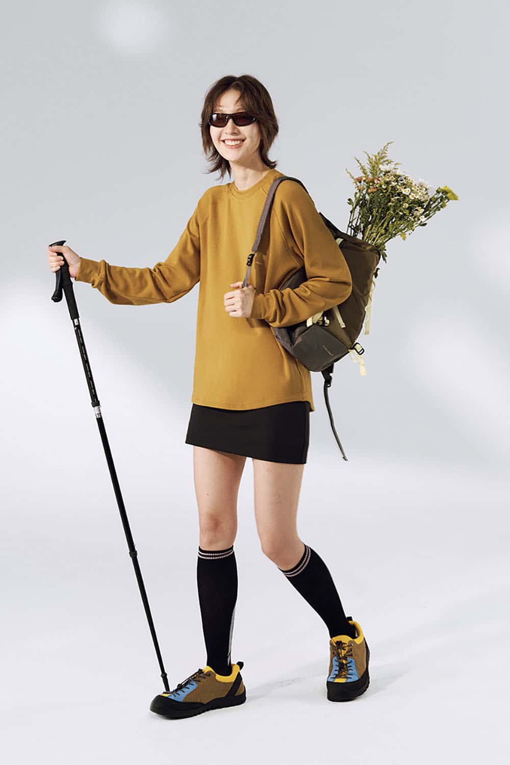 Warm Raglan Sleeve Long-Sleeve T-Shirt _ Solid Color Loose Fit Crewneck Baselayer