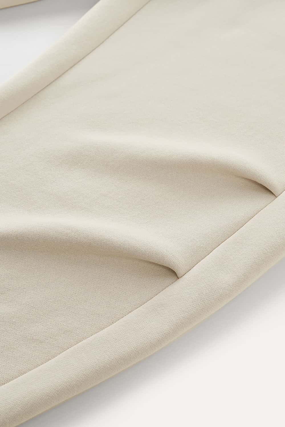 Heavyweight Pleated Fleece Sweatpants _ Eggshell Velvet Lined Relaxed Fit Joggers