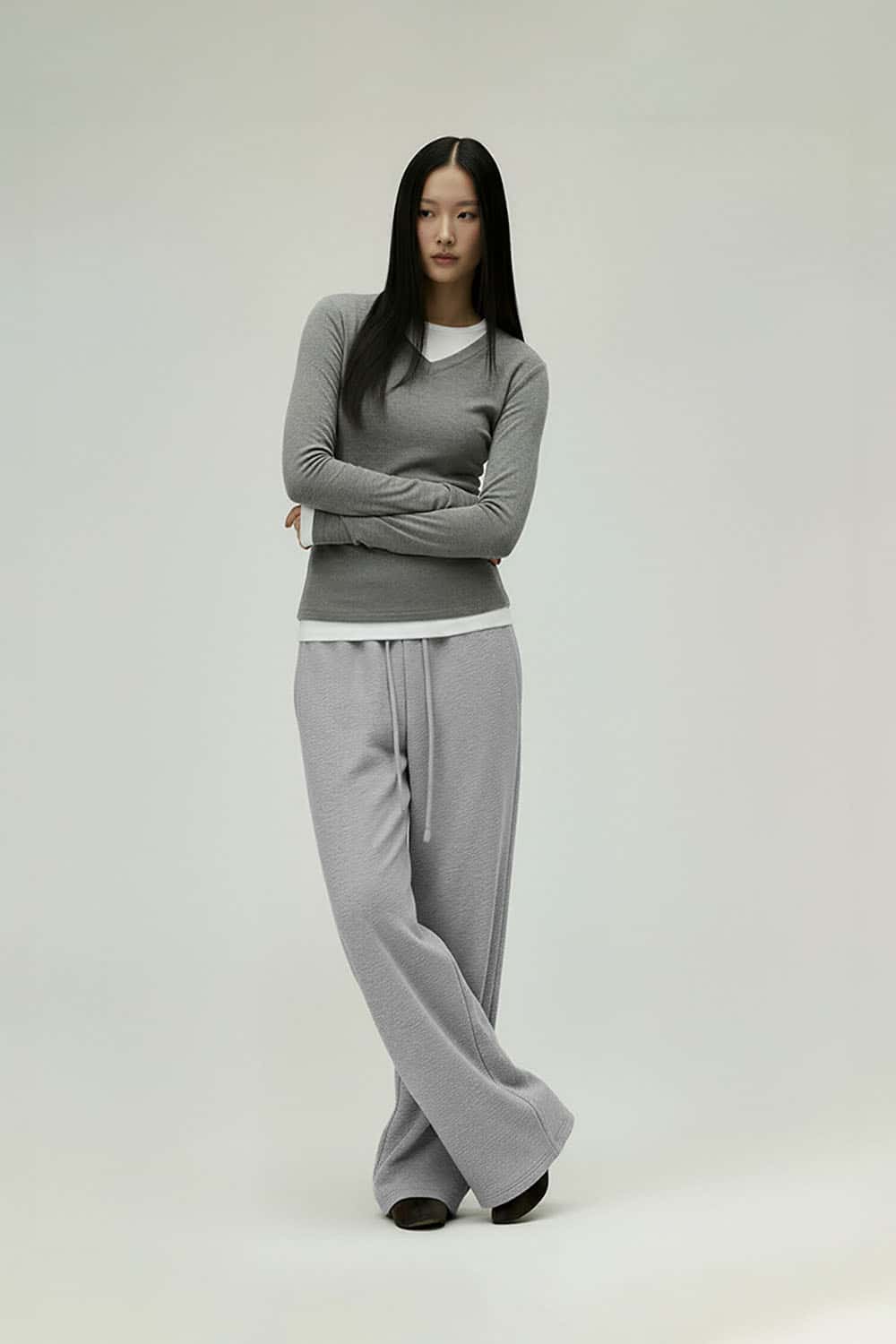 Lyocell Air-Layer Relaxed Banana Pants _ Mid-Rise Wide-Leg Flow Pants