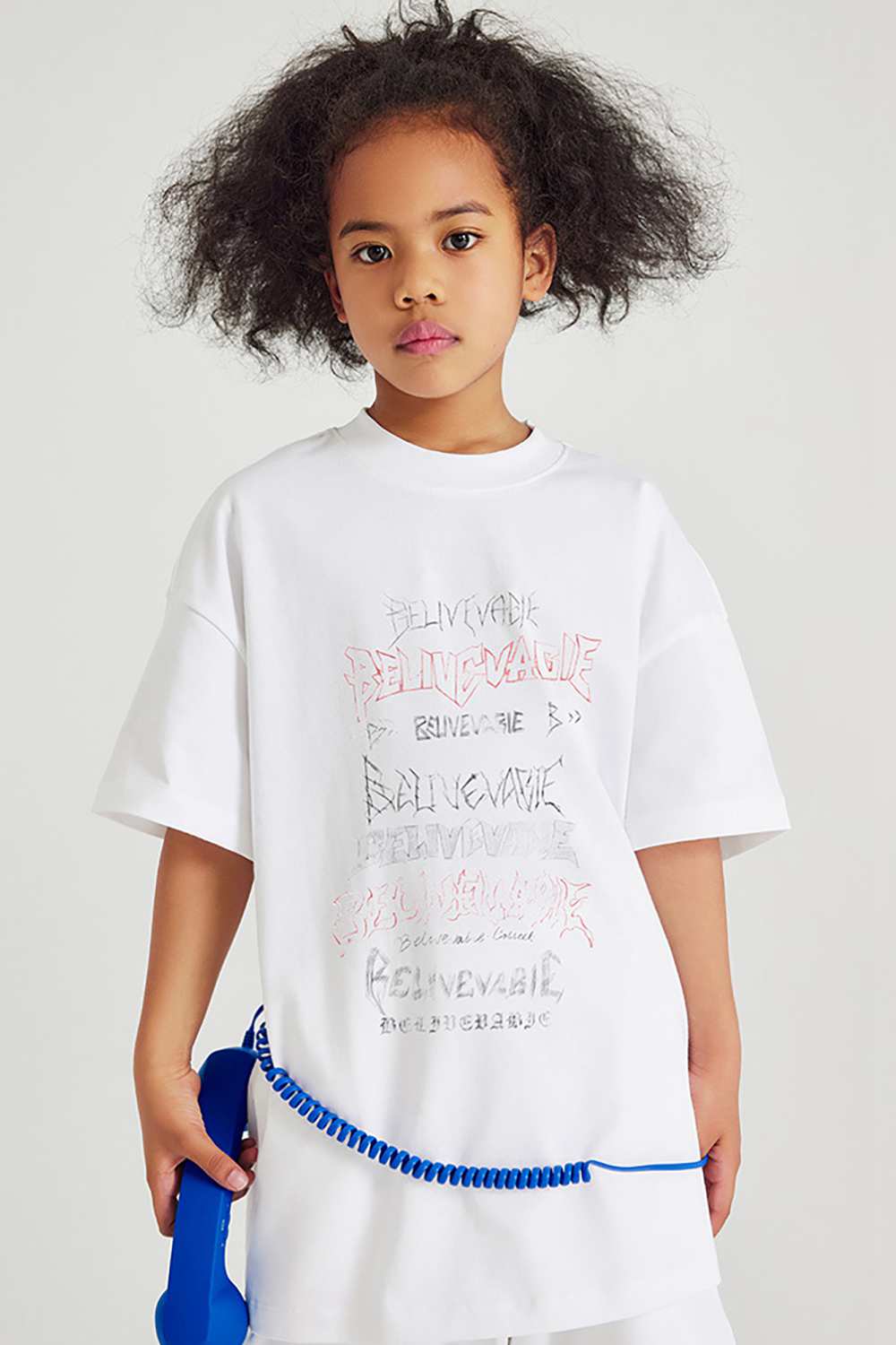 Kids' Heavyweight Cotton Alphabet Tee - Vintage Washed High Street T-Shirt