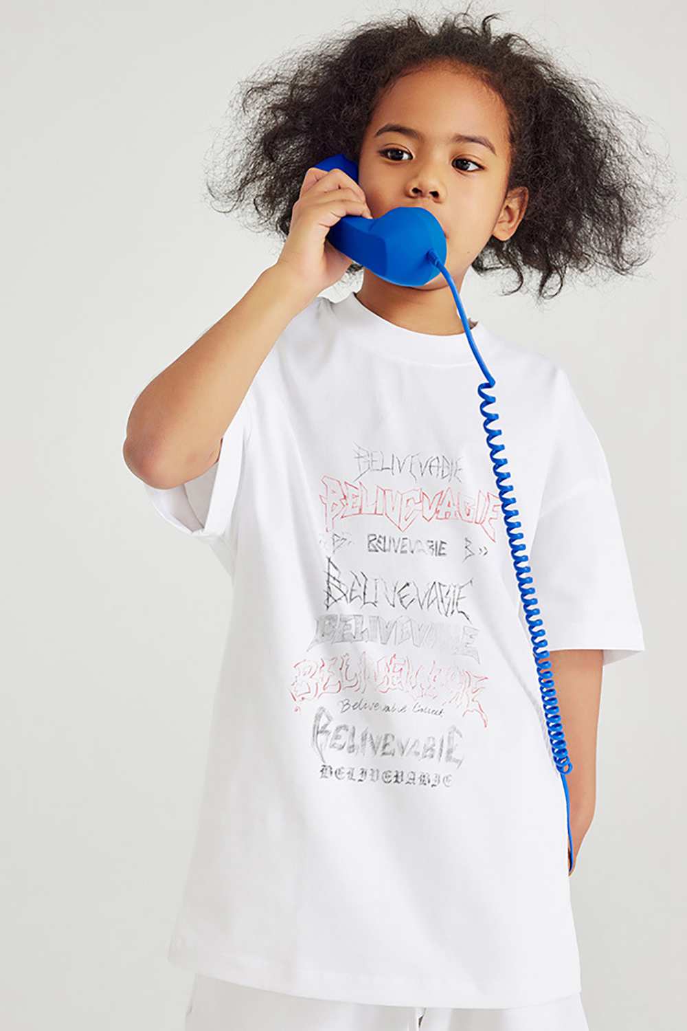 Kids' Heavyweight Cotton Alphabet Tee - Vintage Washed High Street T-Shirt