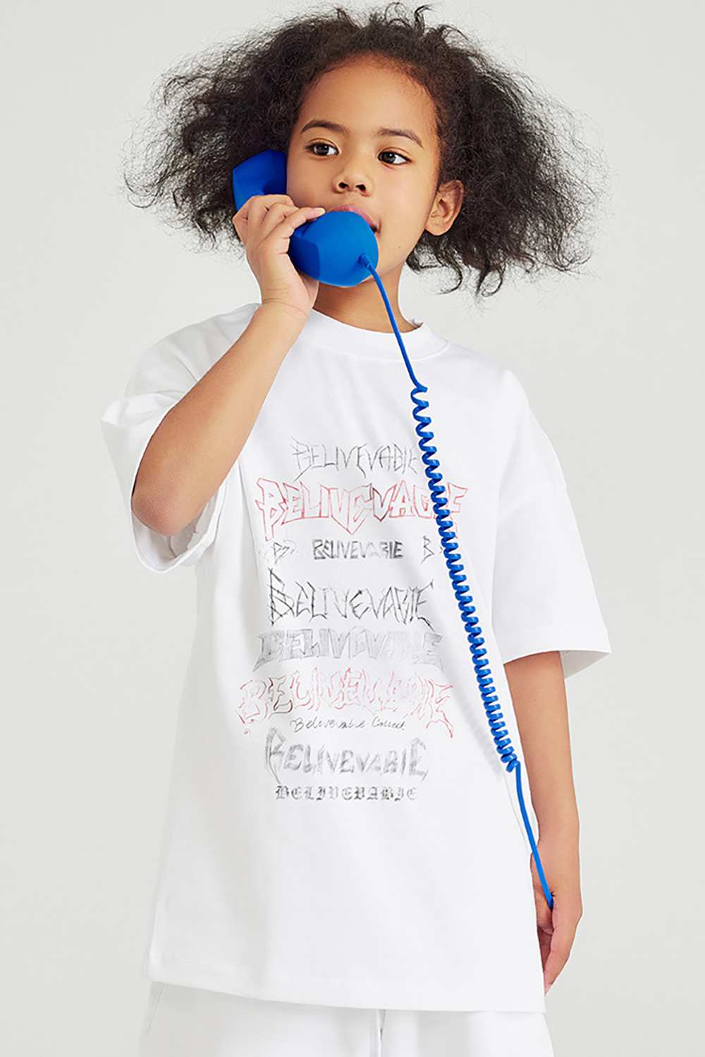 Kids' Heavyweight Cotton Alphabet Tee - Vintage Washed High Street T-Shirt