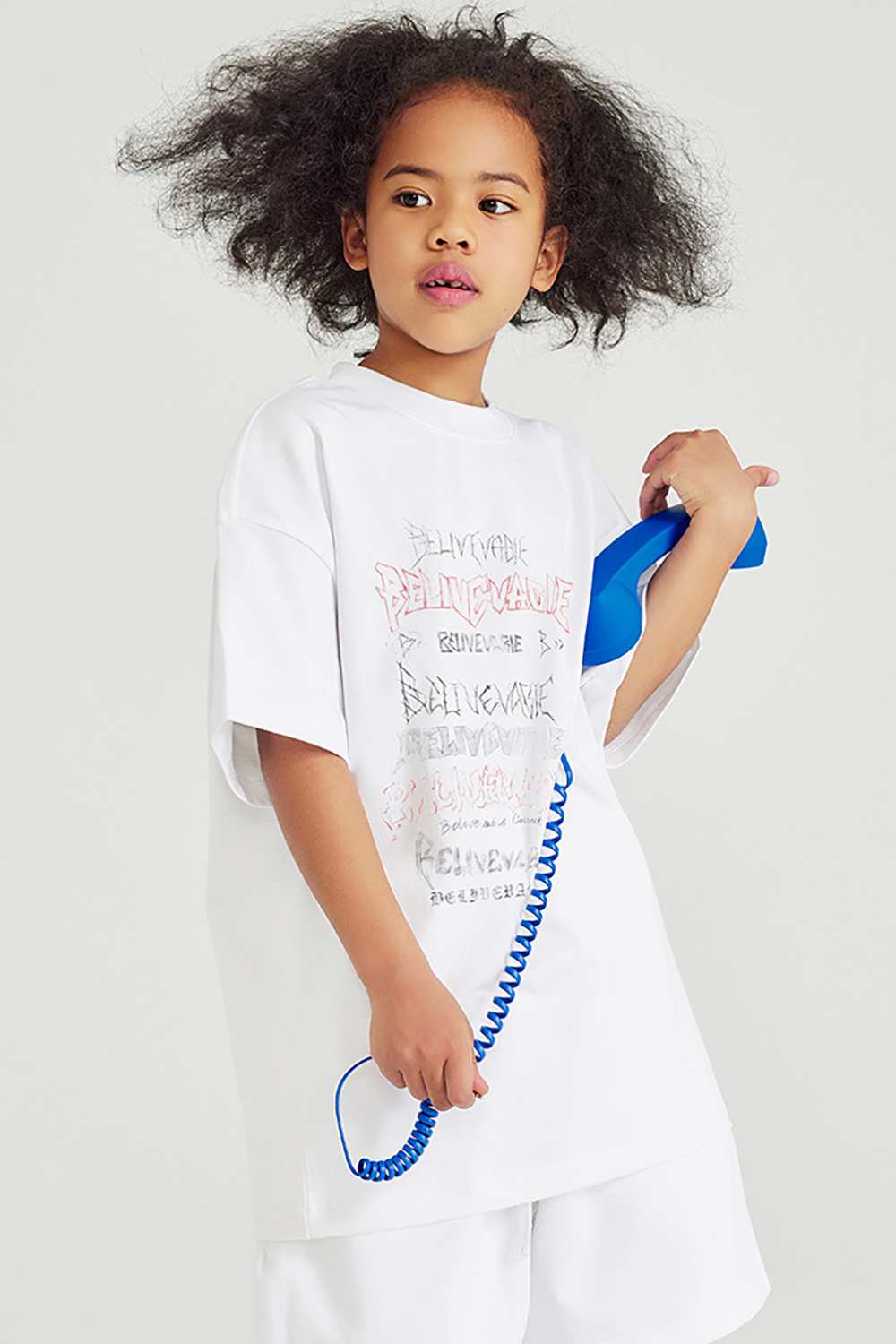 Kids' Heavyweight Cotton Alphabet Tee - Vintage Washed High Street T-Shirt