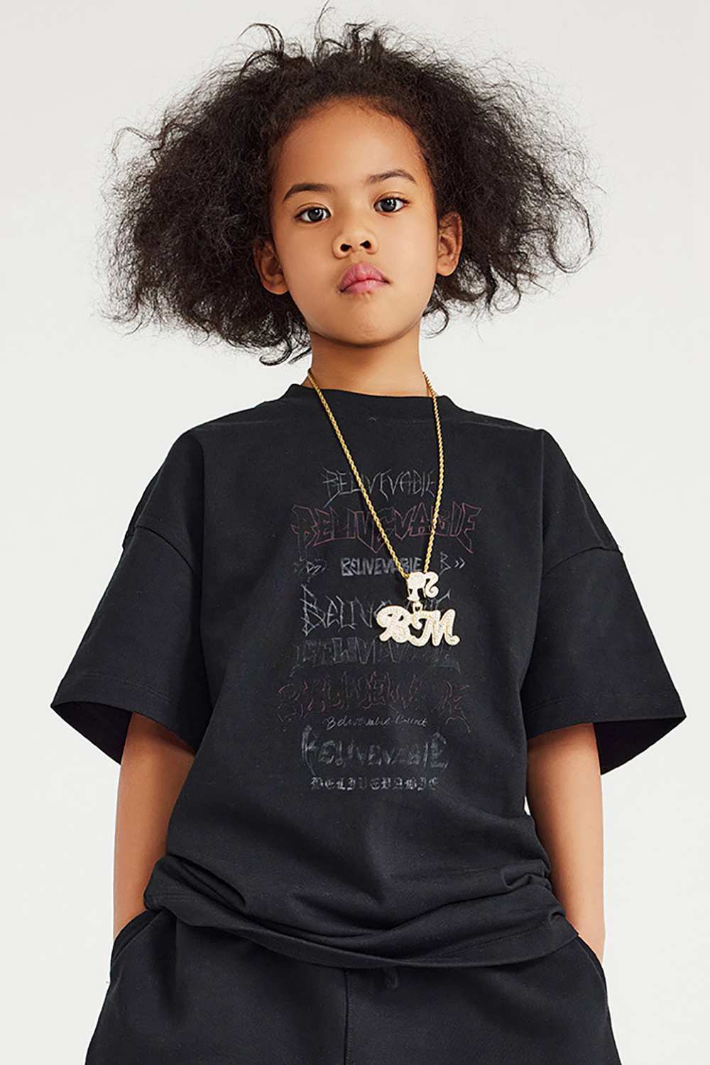 Kids' Heavyweight Cotton Alphabet Tee - Vintage Washed High Street T-Shirt