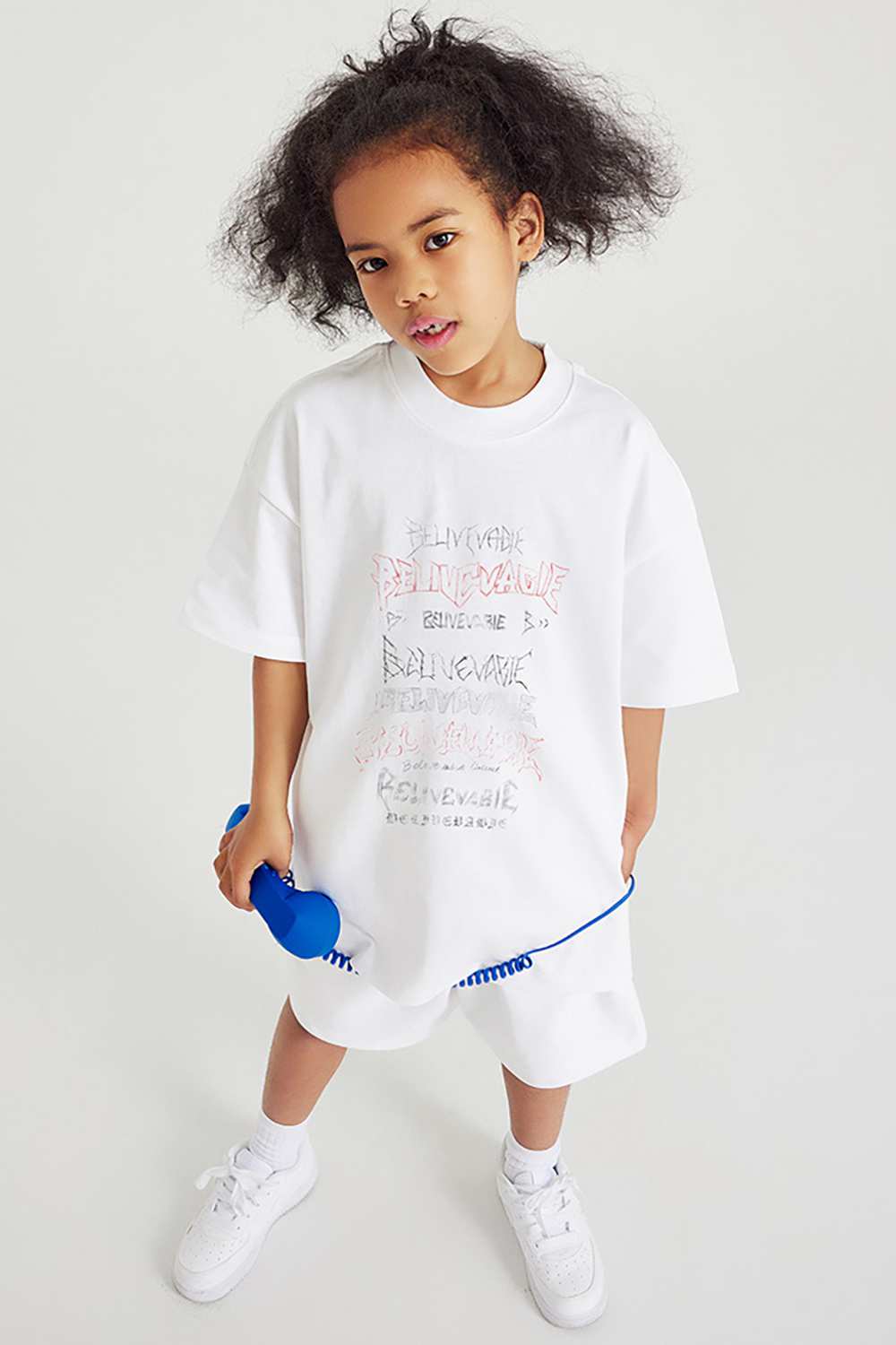 Kids' Heavyweight Cotton Alphabet Tee - Vintage Washed High Street T-Shirt