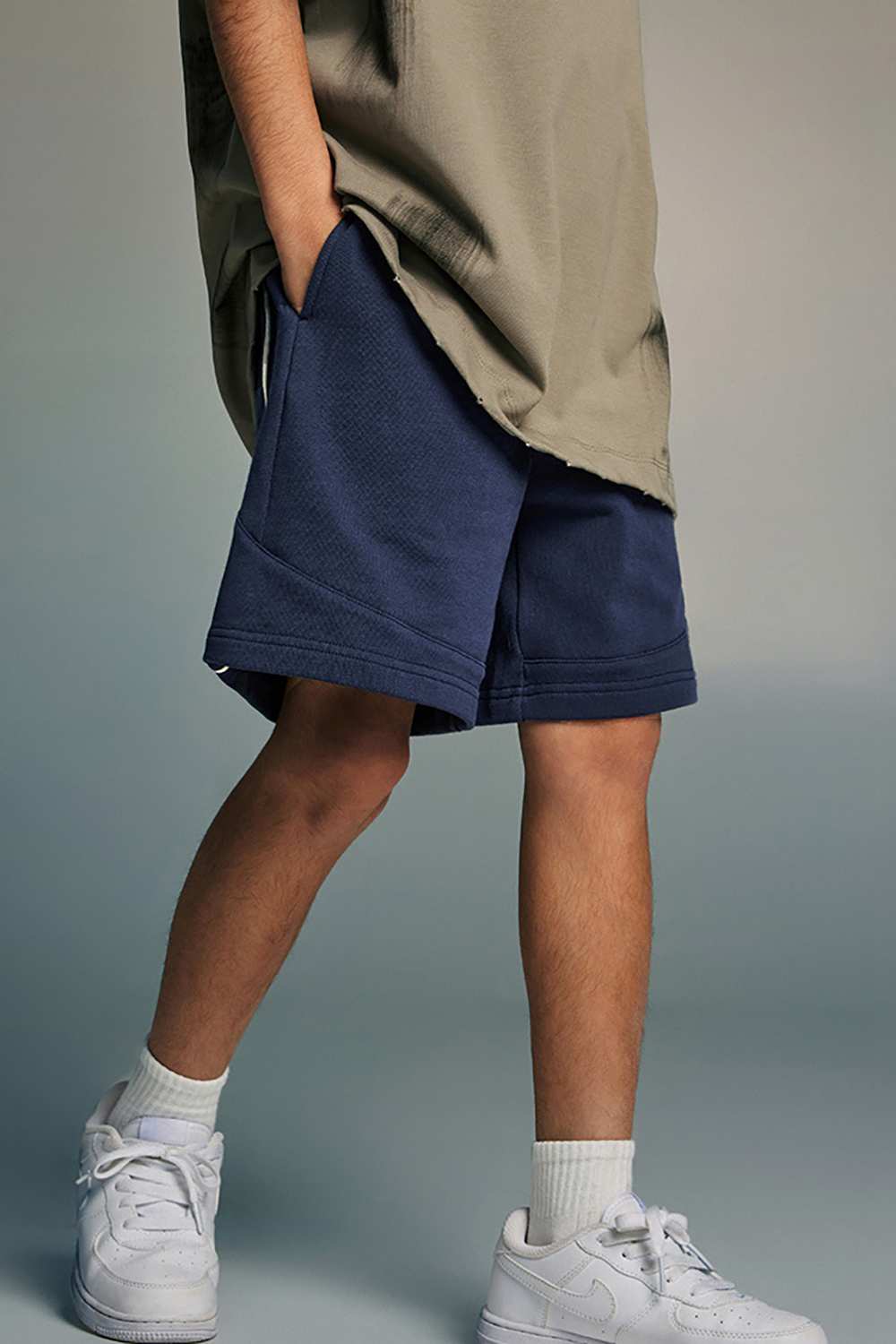 Kids' Unisex Comfort Shorts - Vintage High Street Style, Washed Fabric