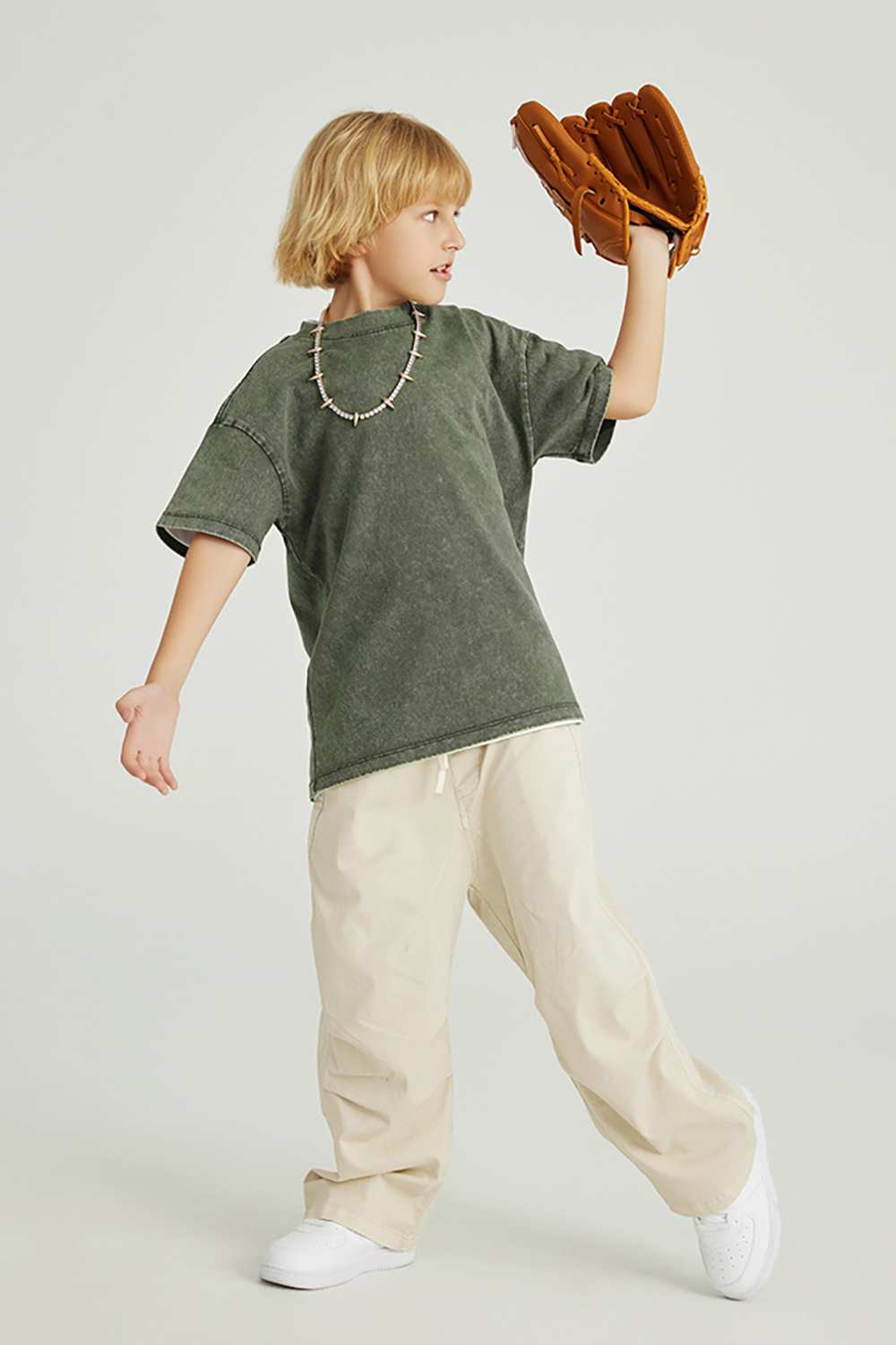 Kids' Vintage Washed Cargo Pants - Relaxed Outdoor Fashion