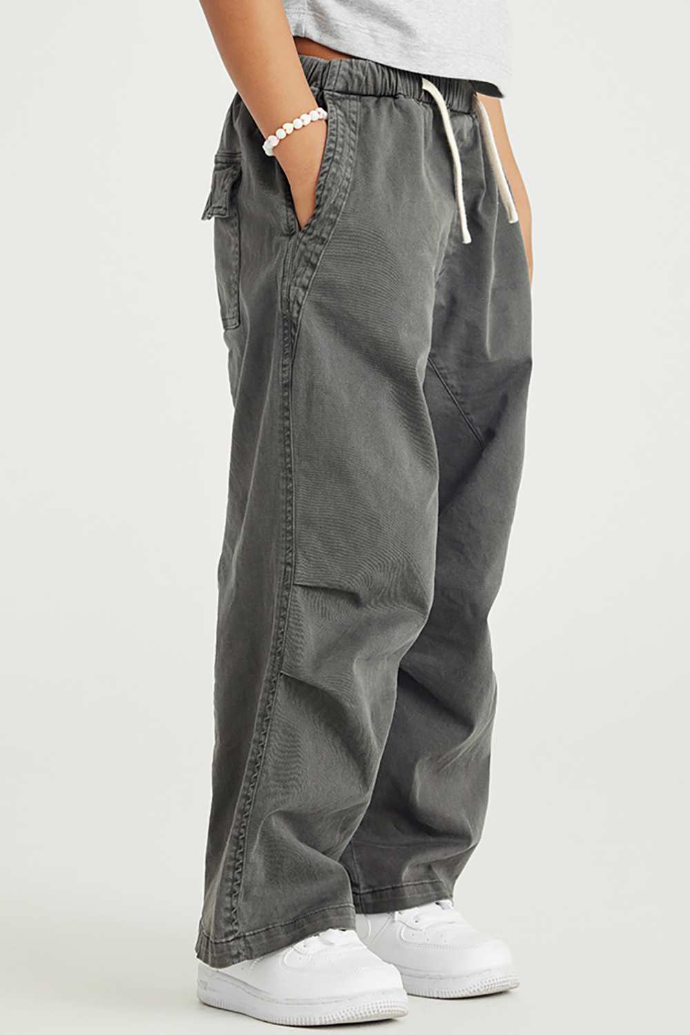 Kids' Vintage Washed Cargo Pants - Relaxed Outdoor Fashion