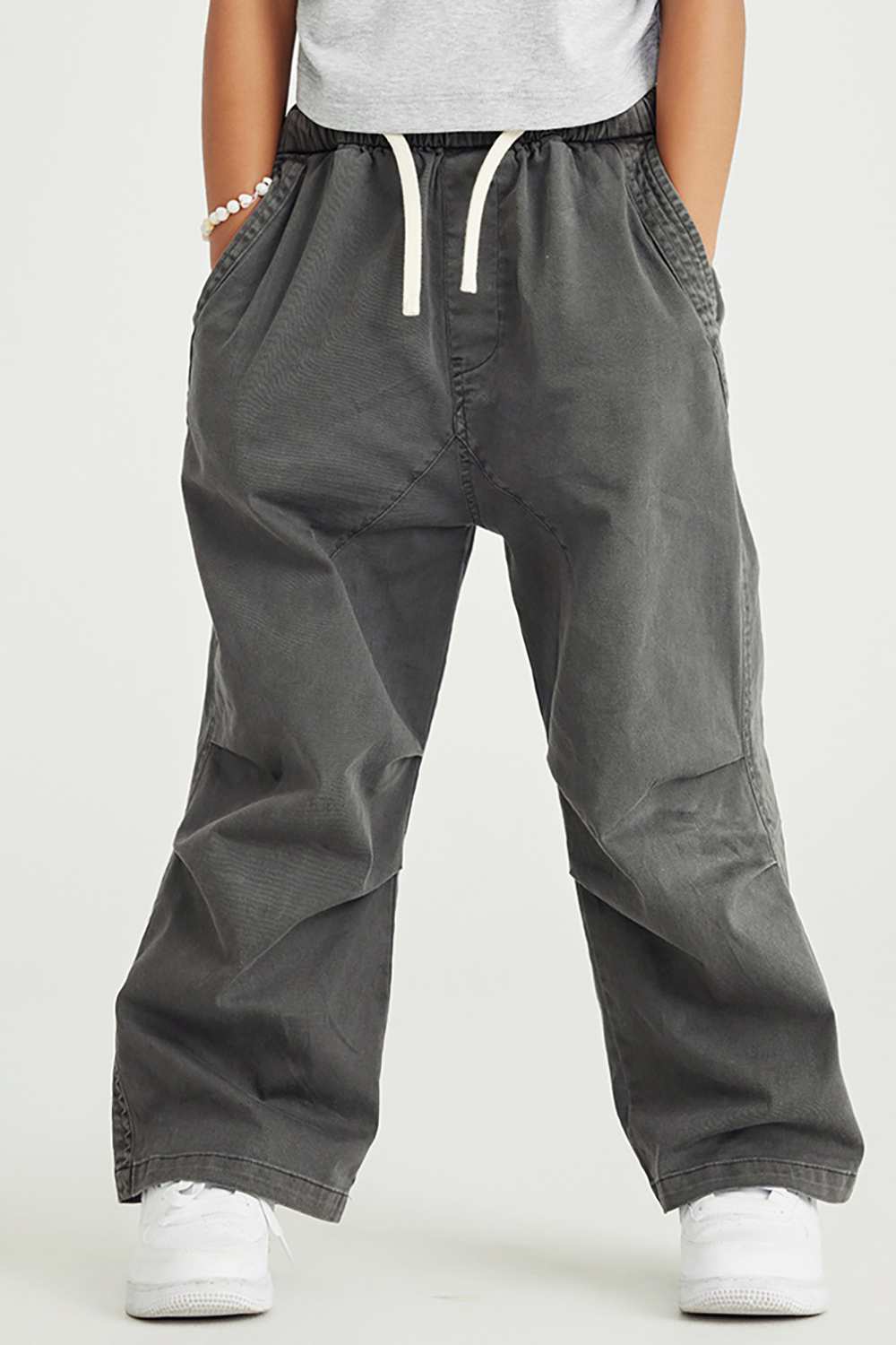 Kids' Vintage Washed Cargo Pants - Relaxed Outdoor Fashion