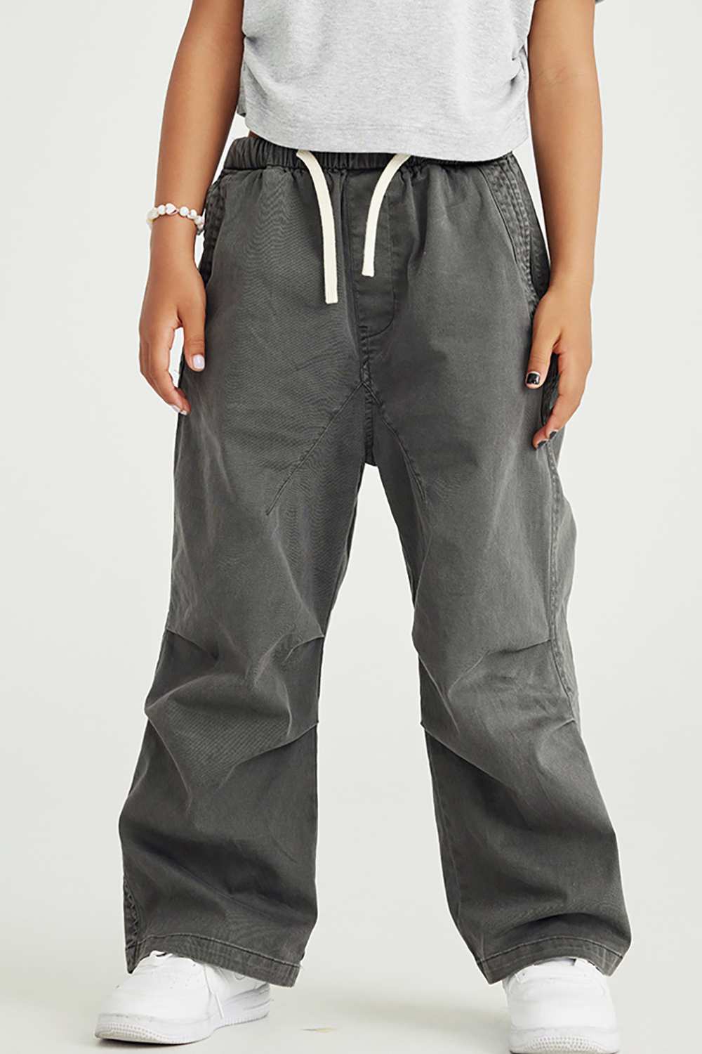 Kids' Vintage Washed Cargo Pants - Relaxed Outdoor Fashion