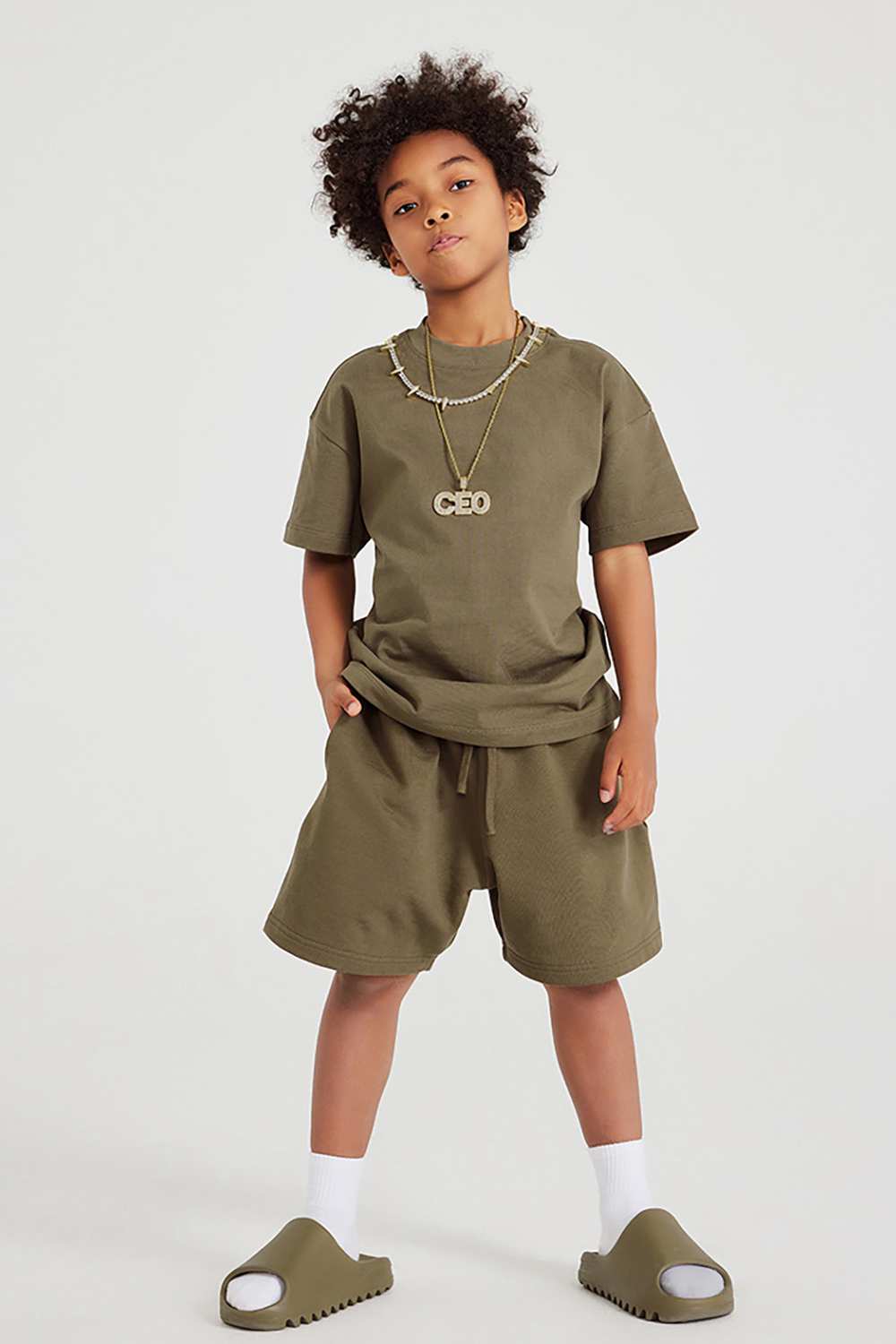 Kids' Vintage-Style Heavyweight Shorts - High Street Summer Wear