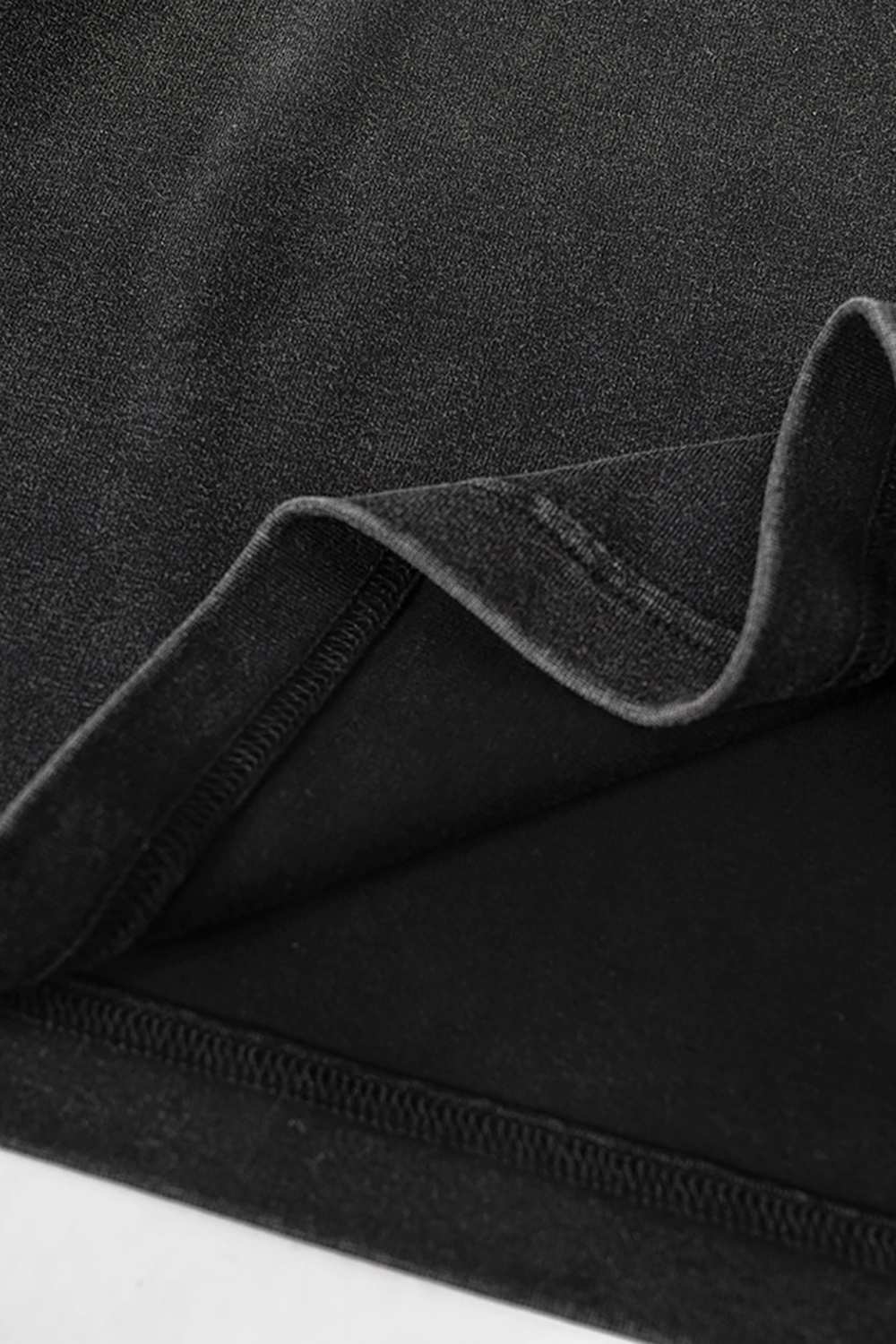 Washed Cotton-Stretch Fitted Cropped Tank Top in Fried Snowflakes - fabric texture close-up