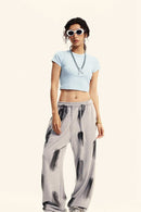 Washed Cropped Street Tee - Sky Blue
