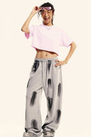 Cropped Quick-Dry Cooling Tee - Pink