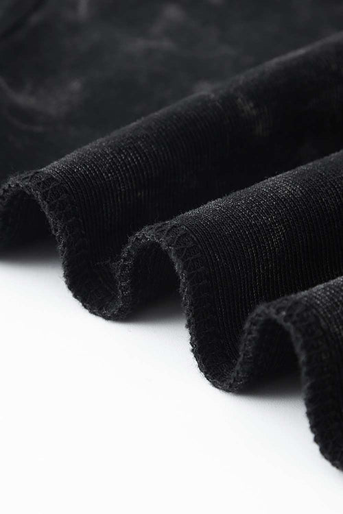 Washed Ruched-Side Cropped Tank Top in Fried Snowflakes - fabric texture close-up