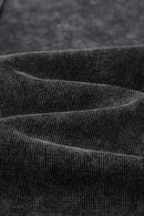 Washed Ruched-Side Cropped Tank Top in Fried Snowflakes - fabric texture close-up