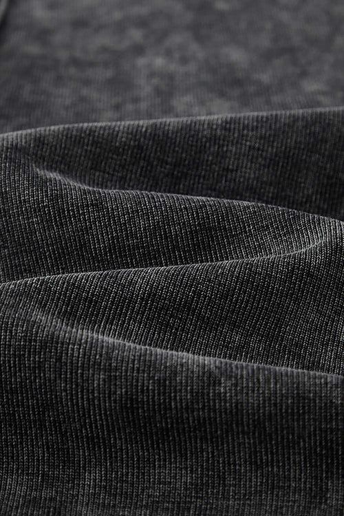 Washed Ruched-Side Cropped Tank Top in Fried Snowflakes - fabric texture close-up