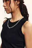 Vintage Washed Mud-Dye Crop Vest - Black