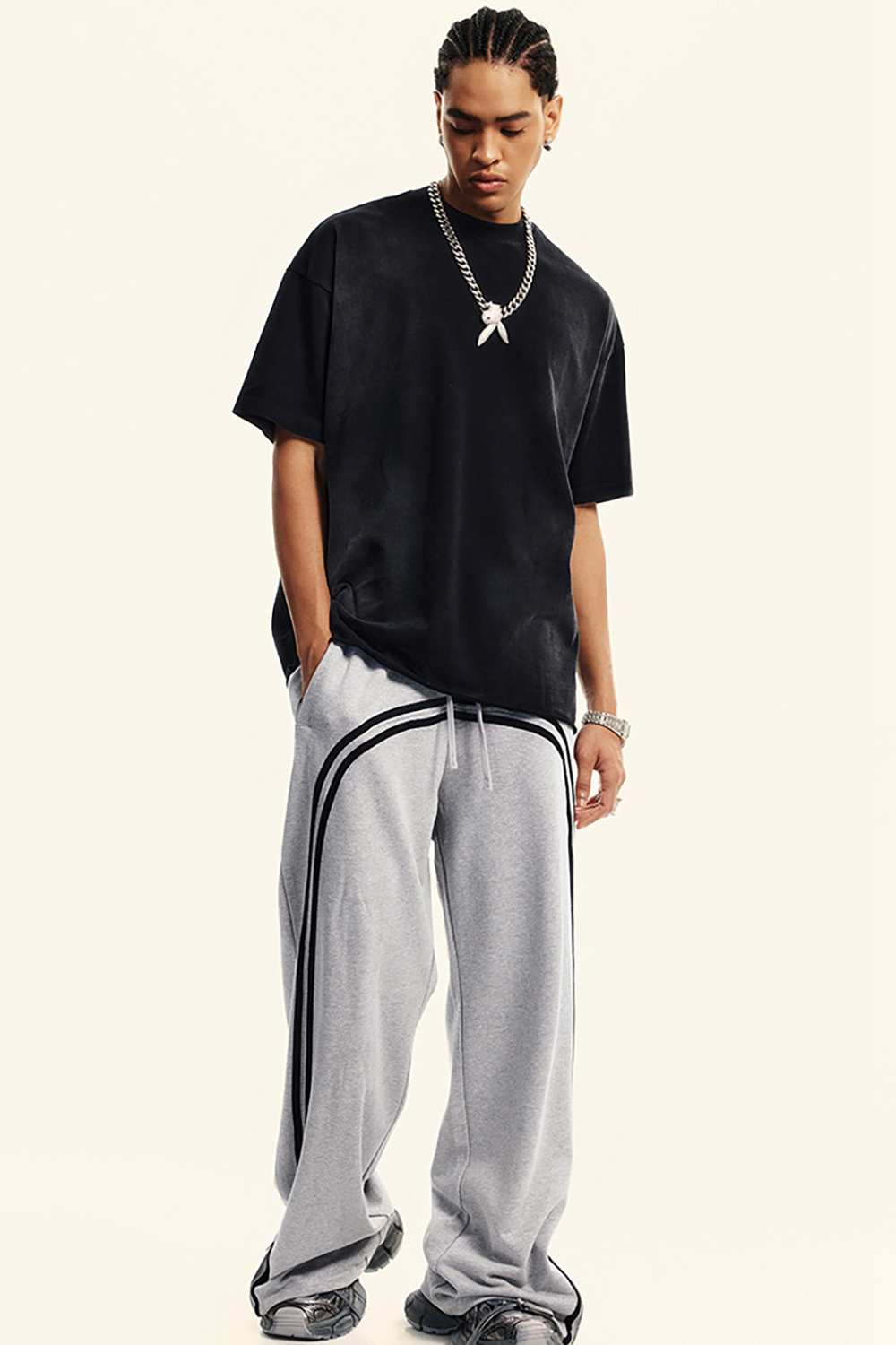 Men's Vintage-Inspired Track Pants | High Street Washed Style | WearingLab Athletic Gear