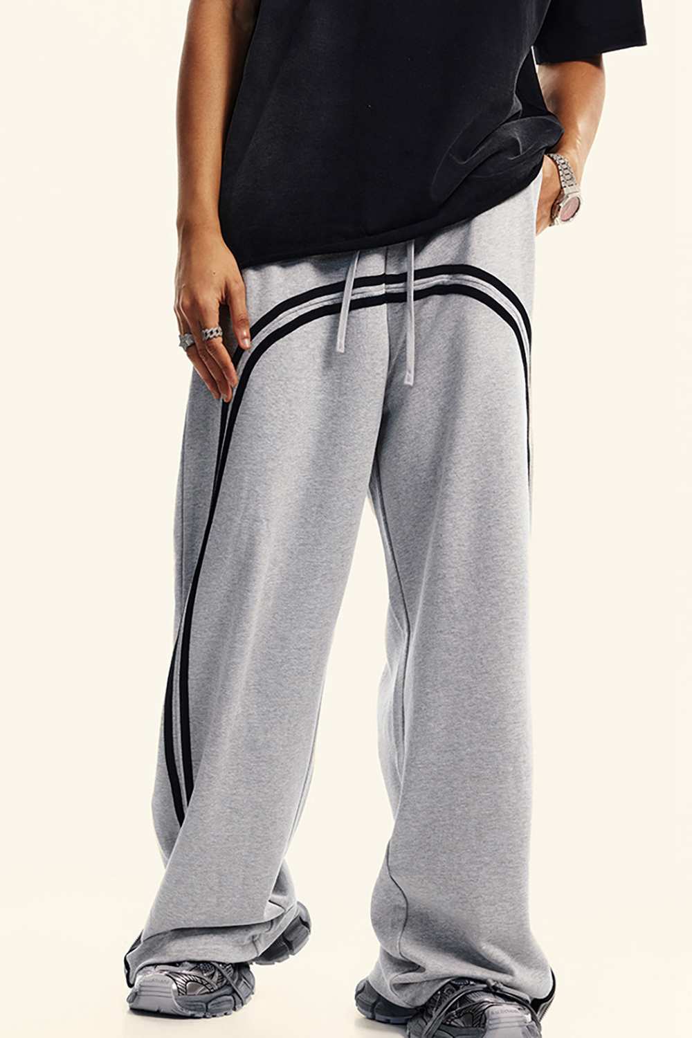 Heavyweight Wax-Dye Zip Pants - Flower Gray
