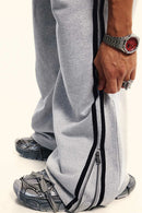 Heavyweight Wax-Dye Zip Pants - Flower Gray