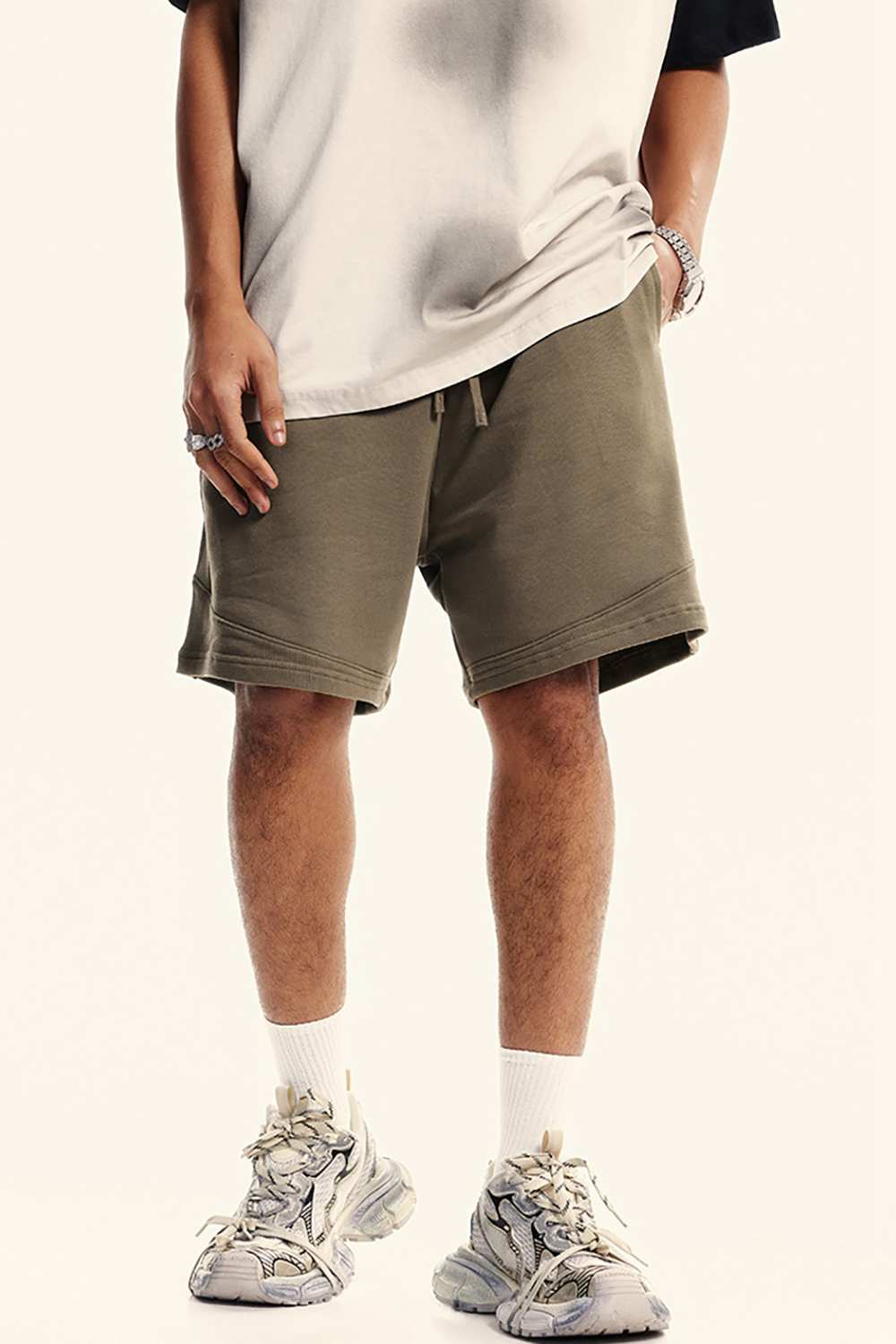 Vintage-Inspired Athletic Shorts - Washed High Street Style for Men, WearingLab