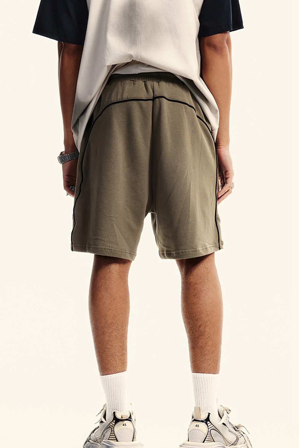 Vintage-Inspired Athletic Shorts - Washed High Street Style for Men, WearingLab