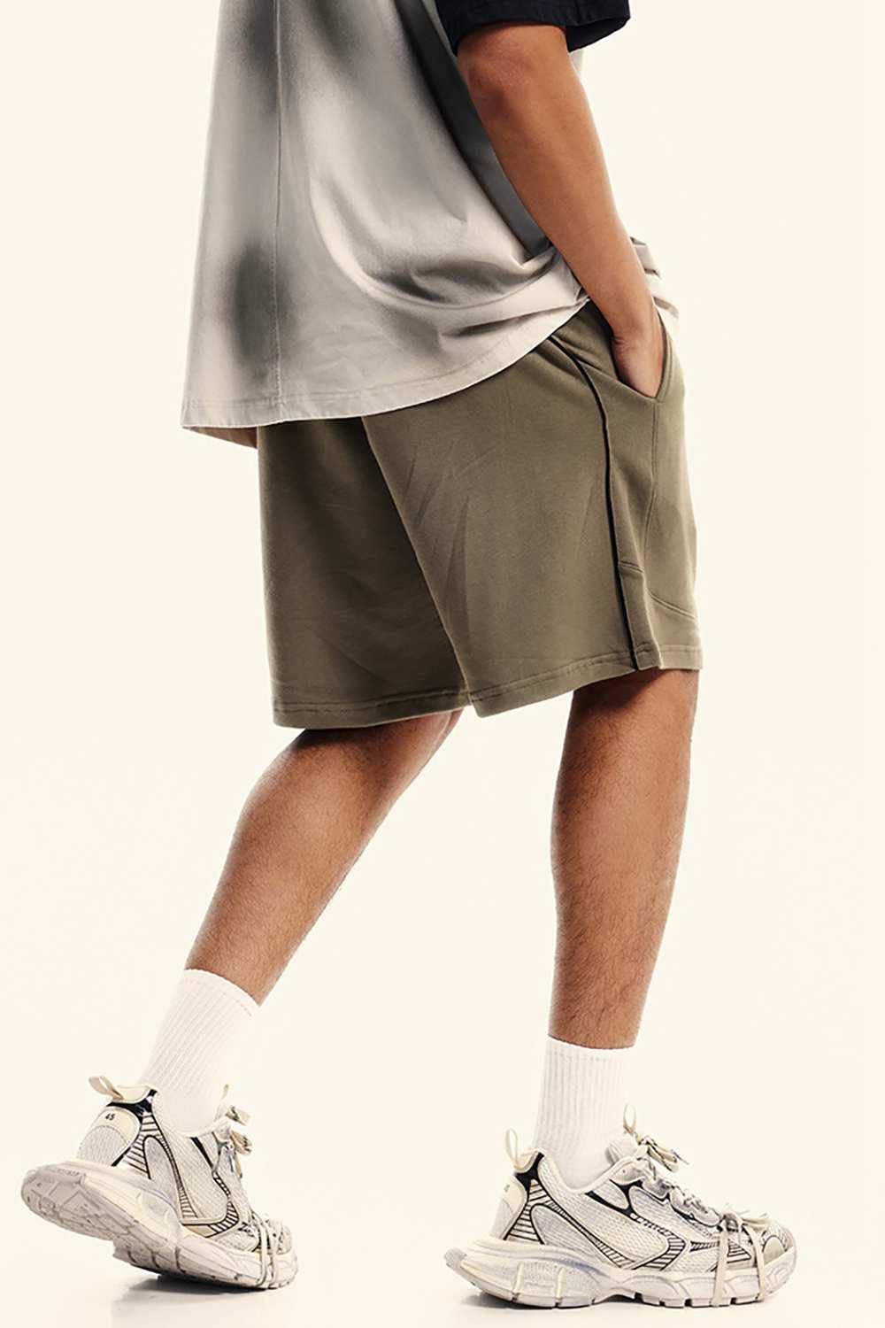 Vintage-Inspired Athletic Shorts - Washed High Street Style for Men, WearingLab