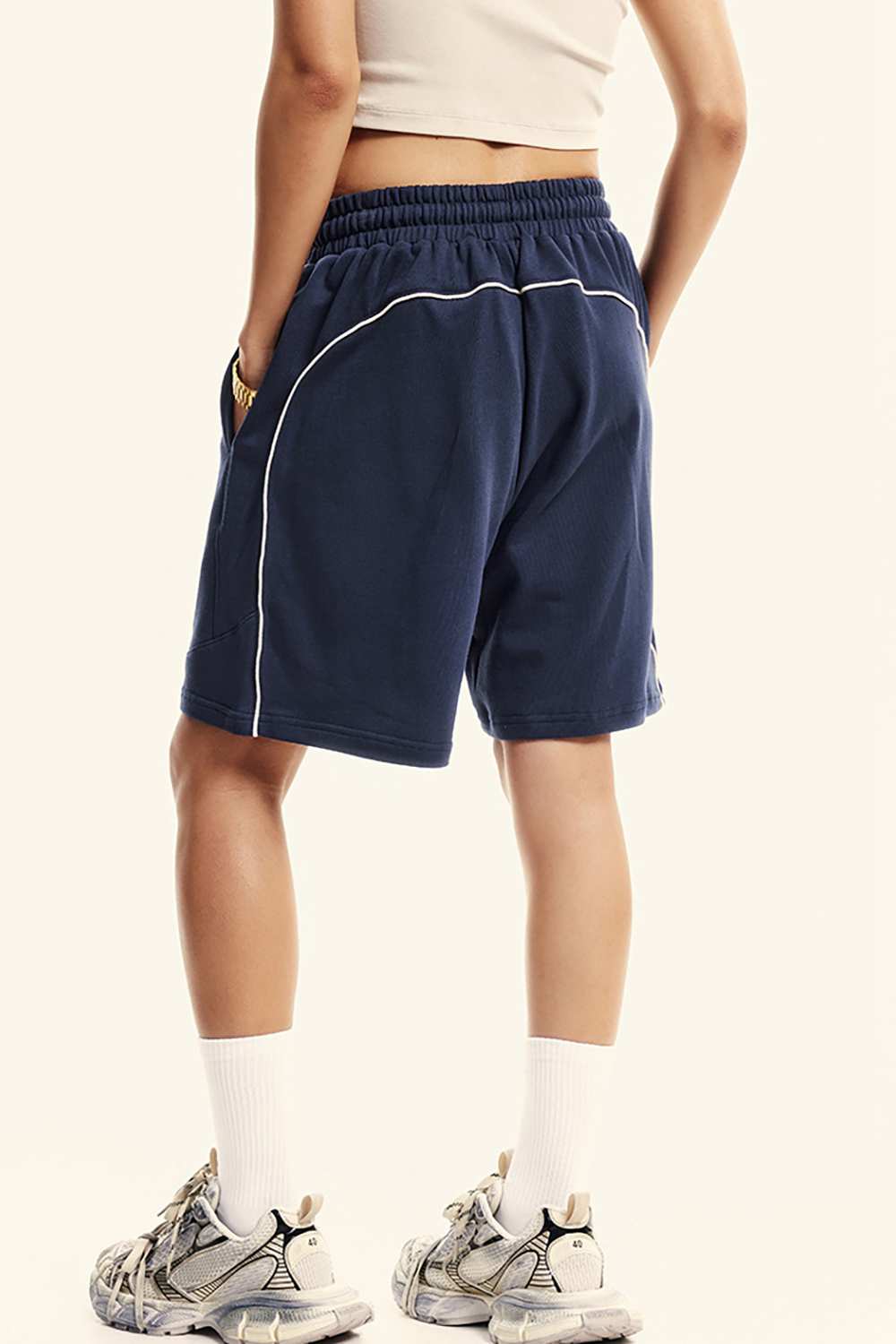 Vintage-Inspired Athletic Shorts - Washed High Street Style for Men, WearingLab