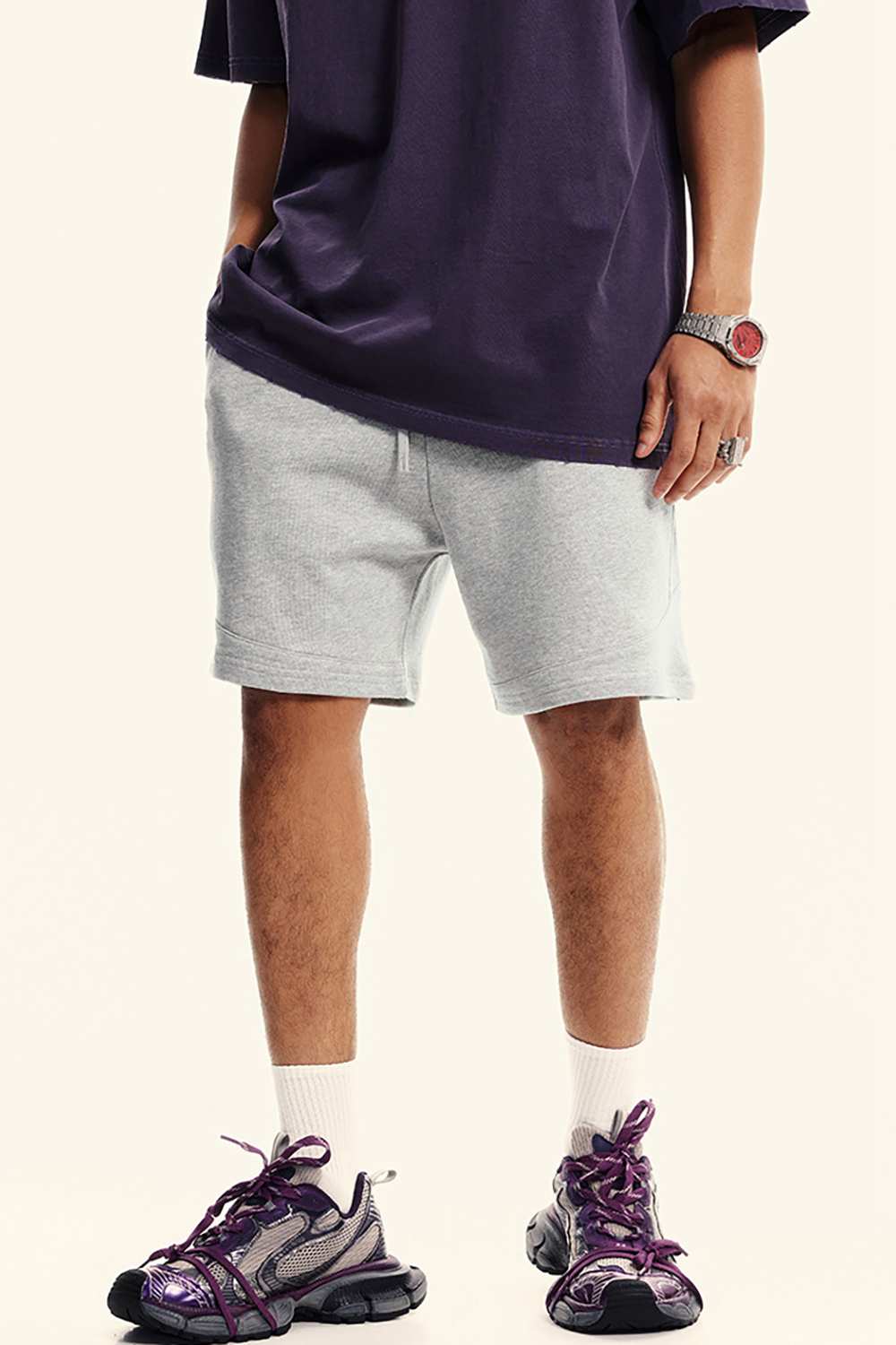 Vintage-Inspired Athletic Shorts - Washed High Street Style for Men, WearingLab