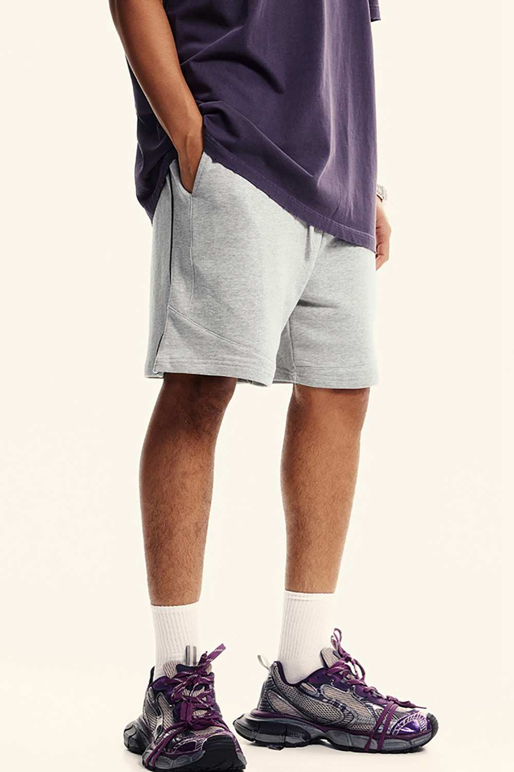 Vintage-Inspired Athletic Shorts - Washed High Street Style for Men, WearingLab