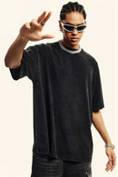 Sun-Protective Quick-Drying Sorona T-Shirt in Fried Snowflakes - front modeled close-up