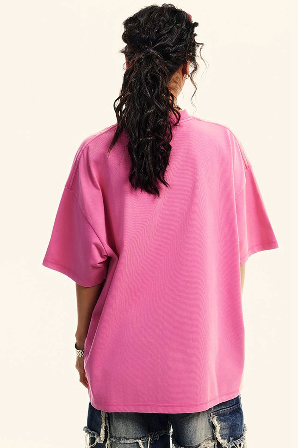 Sun-Protective Quick-Drying Sorona T-Shirt in Rose Pink - back product view