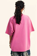 Sun-Protective Quick-Drying Sorona T-Shirt in Rose Pink - back product view