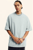 Washed Heavyweight Relaxed Cotton T-Shirt in Light Gray - front product view