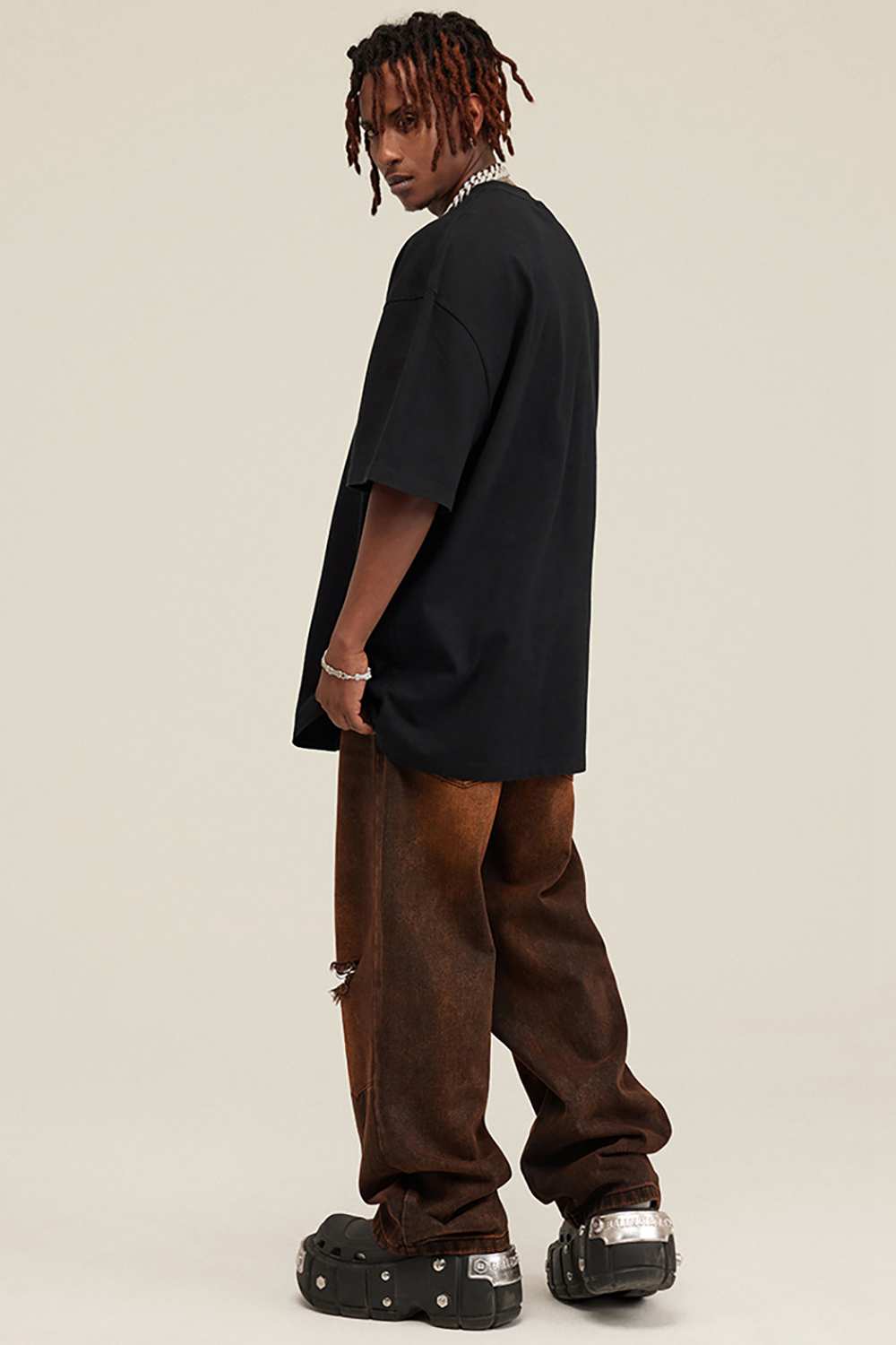 Heavyweight Wax-Dyed Vintage Tee - Black