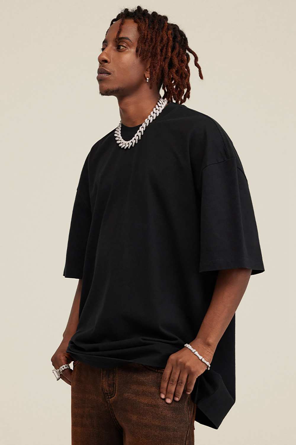 Heavyweight Wax-Dyed Vintage Tee - Black