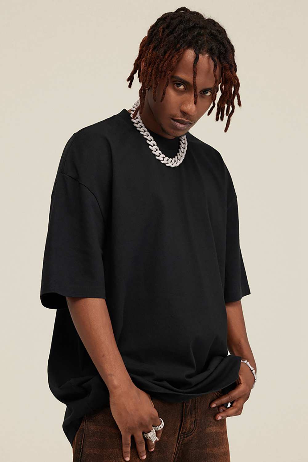Heavyweight Wax-Dyed Vintage Tee - Black