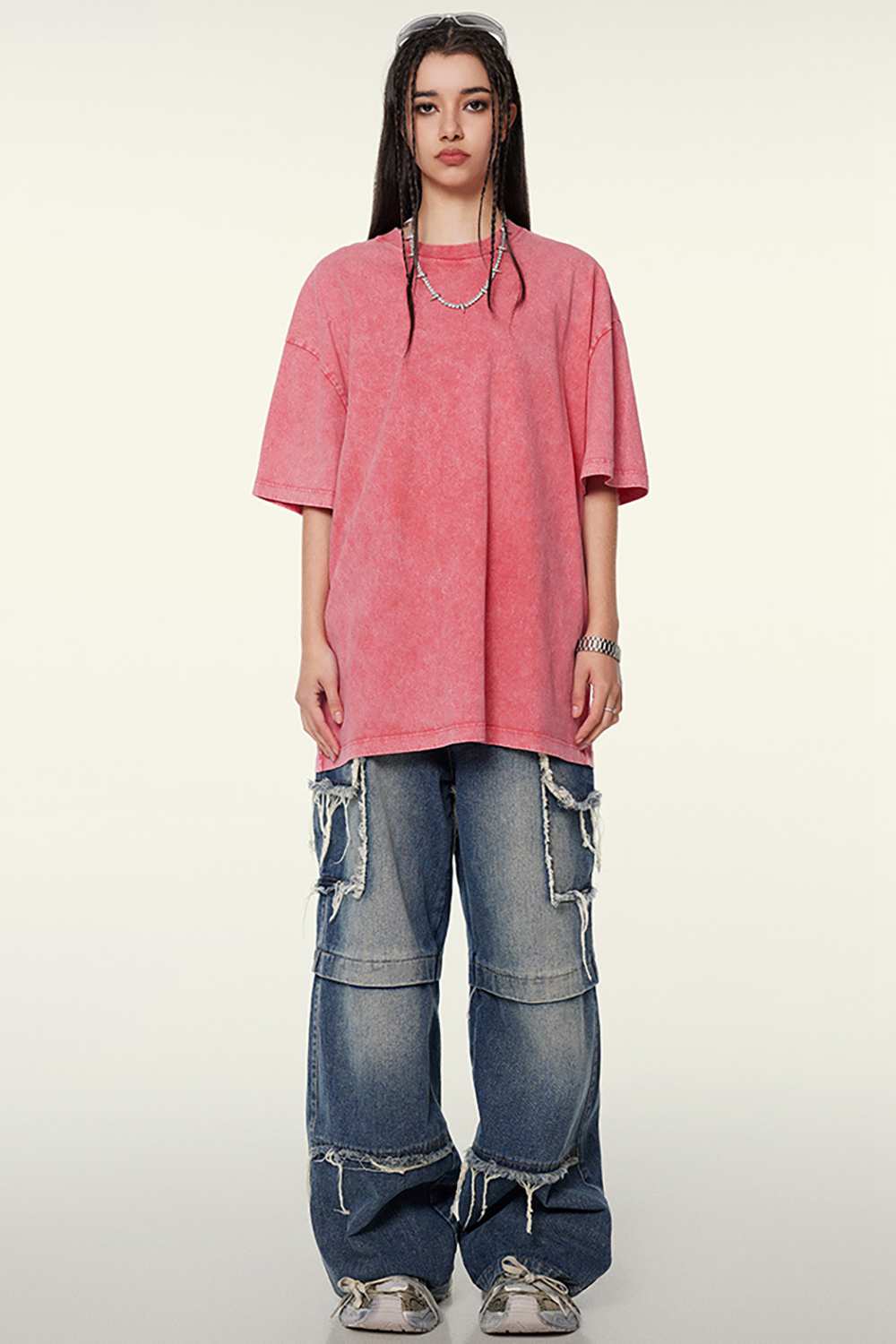 Heavyweight Wax-Dyed Vintage Tee - Cherry Blossom