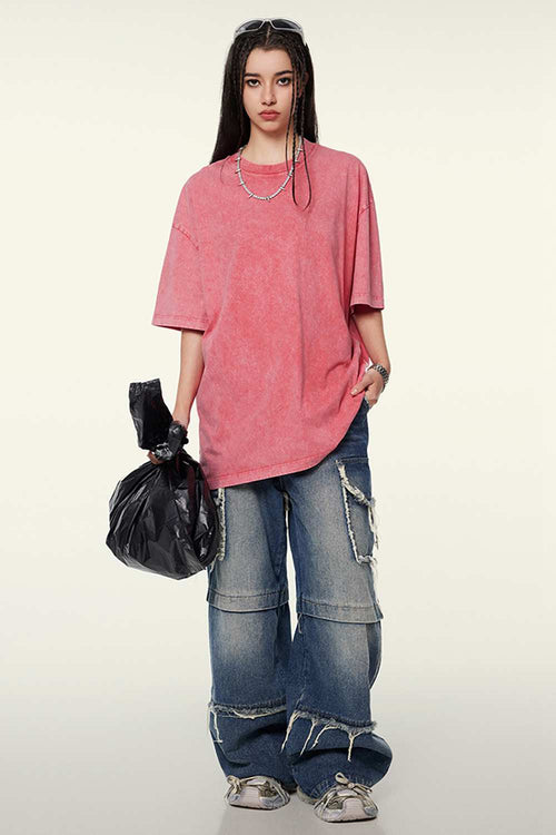 Heavyweight Wax-Dyed Vintage Tee - Cherry Blossom
