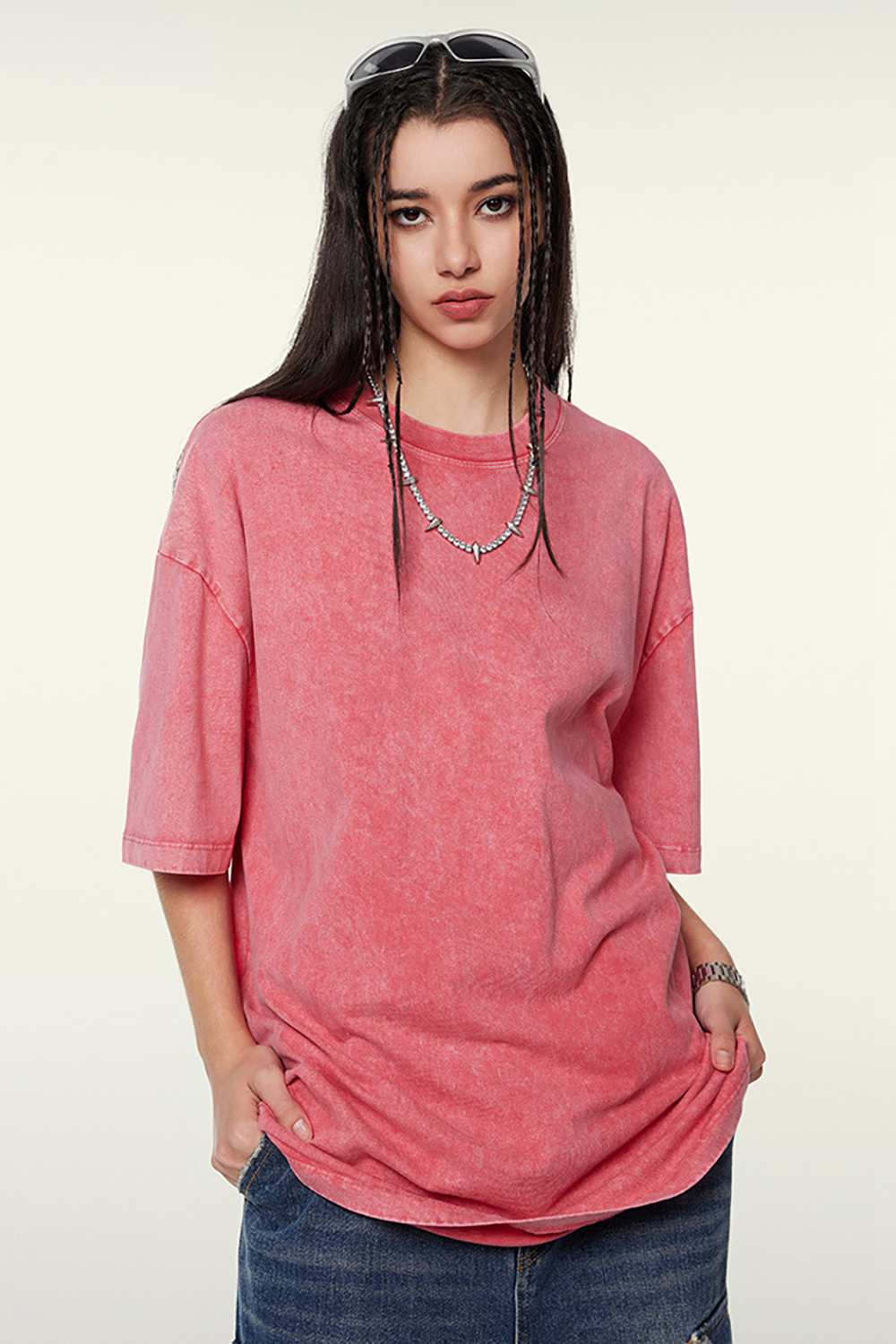 Heavyweight Wax-Dyed Vintage Tee - Cherry Blossom