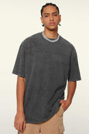 Heavyweight Wax-Dyed Vintage Tee - Dark Gray